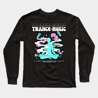 TRANCE  - Music Meditation  (blue/pink) Long Sleeve T-Shirt